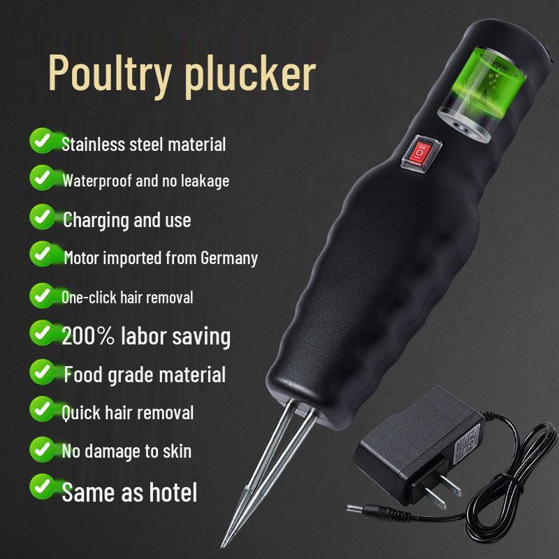Wasserdichter Elektrischer Geflügel-Federrupfer - Handlich & Wiederaufladbar für Hühner, Enten, Gänse