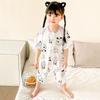 Lightweight Pure Cotton Short Sleeve Baby Sleeping Bag - Anti-kick, Breathable One-piece Pajamas & Crawling Romper for Home Wear