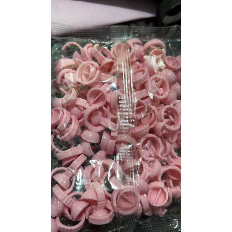 Microblading & Tattoo Pigment Ring Cups for False Eyelashes Makeup - 100 Pieces