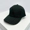 Baseball Color Contrast Blocking Houndstooth Check Women  Men Her Him For Fresh Caps Peaked Hats Sunshade Versatile Breathable Outdoor Snapback