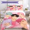 3pcs KPop Demon Hunters SAJA BOYS1 Design Cover Set - HD Printed Bedding with 1 Cover and 2 Pillowcases - Perfect for Home and Dorm Decor