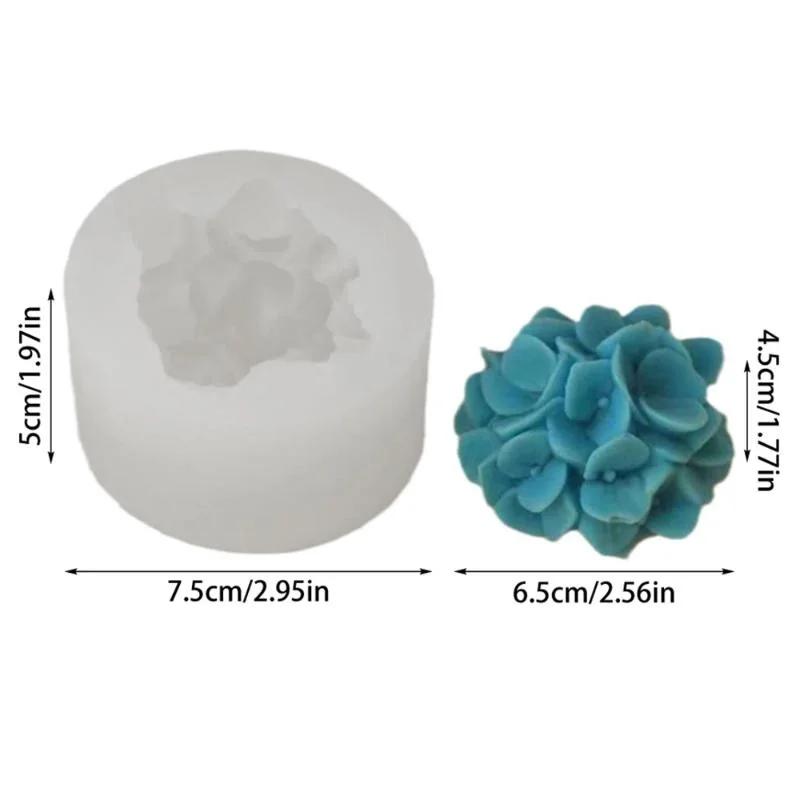 Petal & Cutter Silikonform Dekoration Växt Tvål Blommor Ljusformar Bukett Tillverkning Lera Silikon Hortensia Blomformar