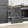 VidaXL Armoire de cuisine Lucca noir bois d'ingénierie, meuble d'évier, meuble de cuisine avec tiroir, meuble de cuisine à 854270