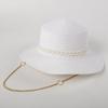 Ins Chic Zomer Parelketting Papiergras Vakantie Panamlady Fedora Hoed Vrouwen Vrije Tijd Jazz Hoed