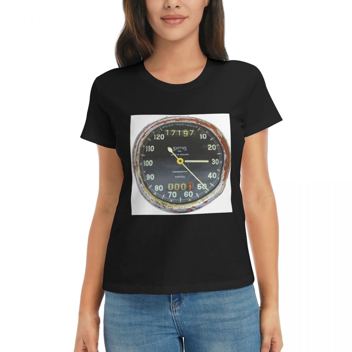 

Women TShirt OLD SPEEDOMETER Summer Short Sleeve Tees Round Neck Cotton T Shirts Clothes Tops Streetwear 2XL