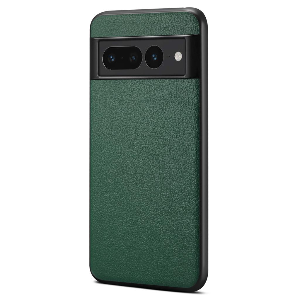 For Google Pixel 7 Pro 5G Case Calf Texture Anti-Scratch PU Leather Phone Back Cover