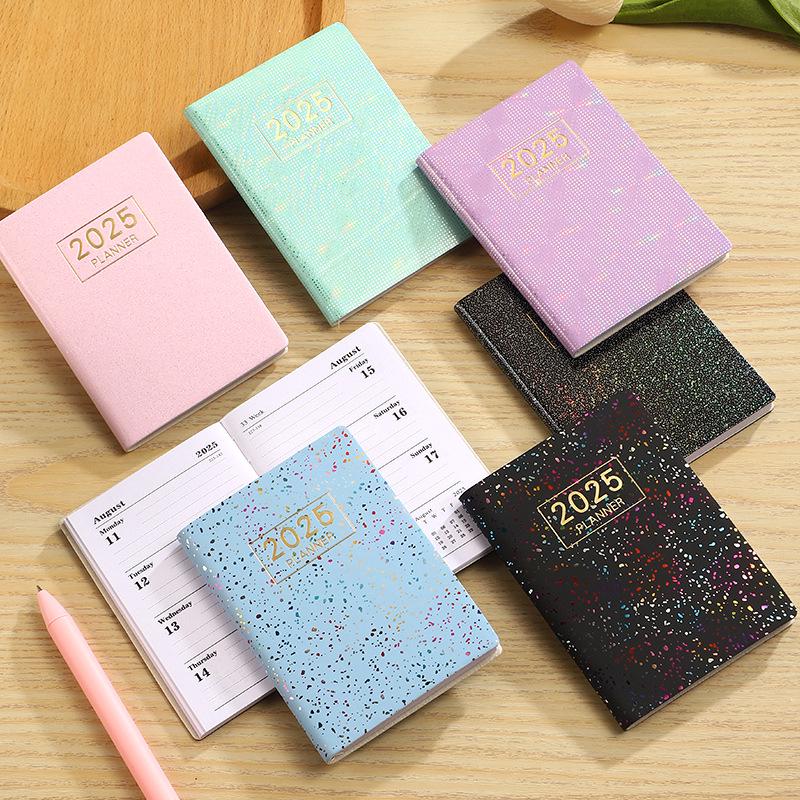 Available: A7 English Planner 2025 with Laser Design - Portable Mini Pocket Notebook.