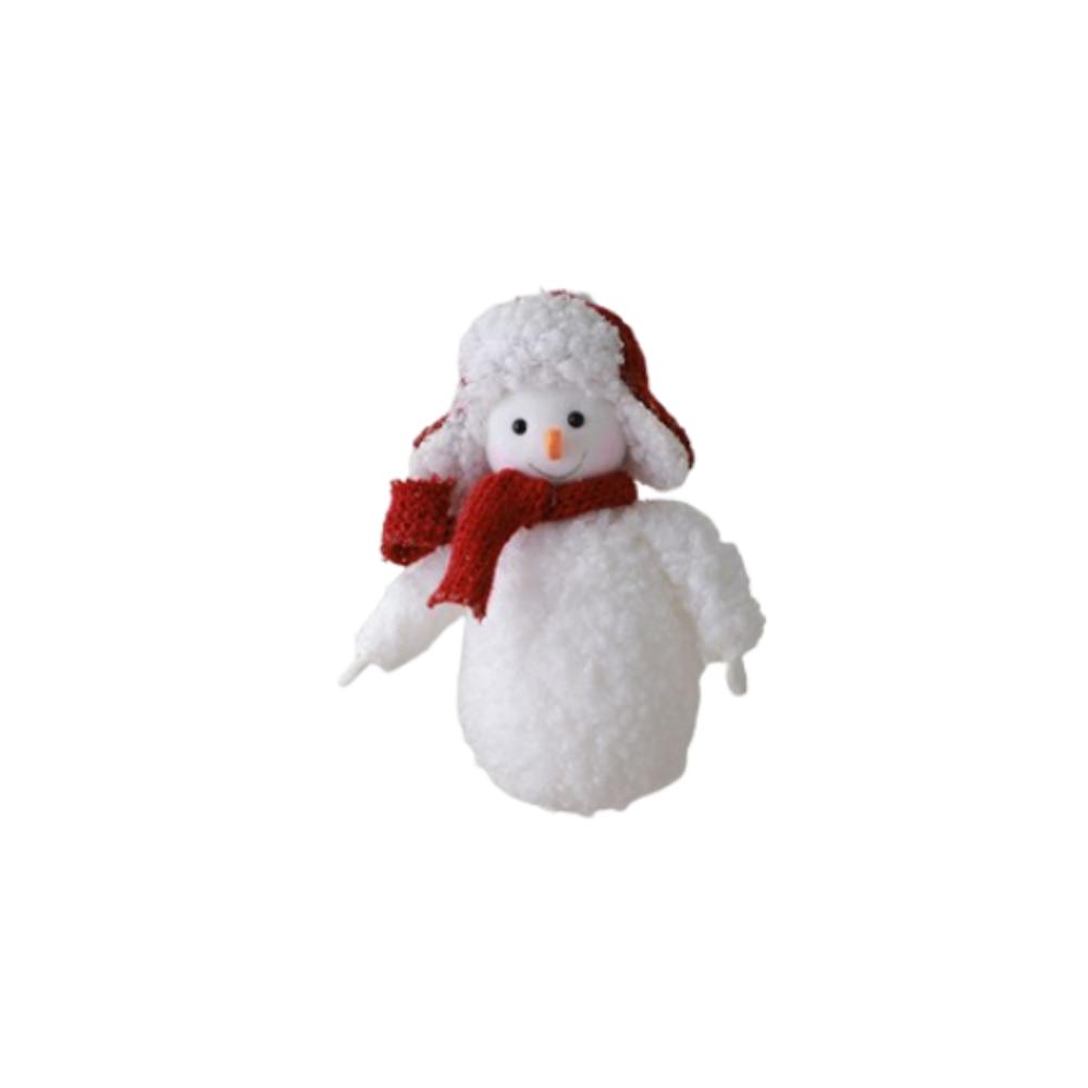 2pcs Red White Plush Snowman Doll Soft Christmas Tree Decorations  New Year Ornaments