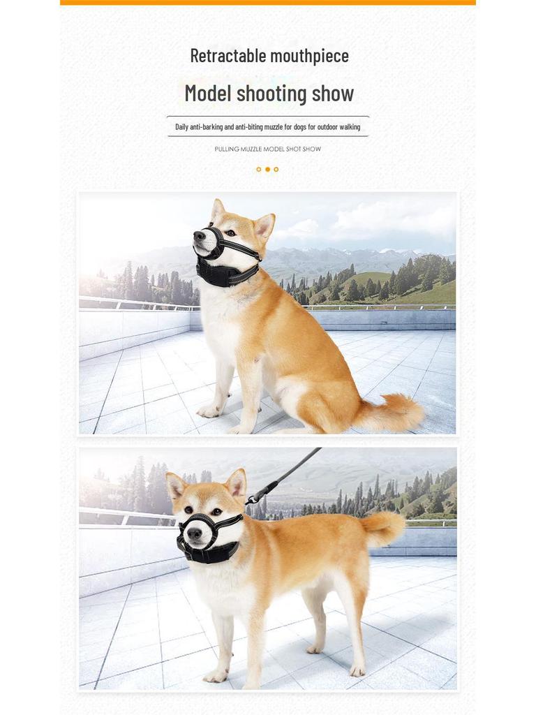 Verstellbarer reflektierender Hundebeißkorb: Atmungsaktiv, Bissfest & Fressfest, Perfekt für Ausflüge