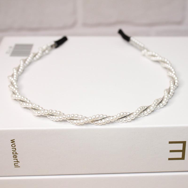 2025 Mori Style Fairy Pearl Headband with Wispy Bangs Hair Clips