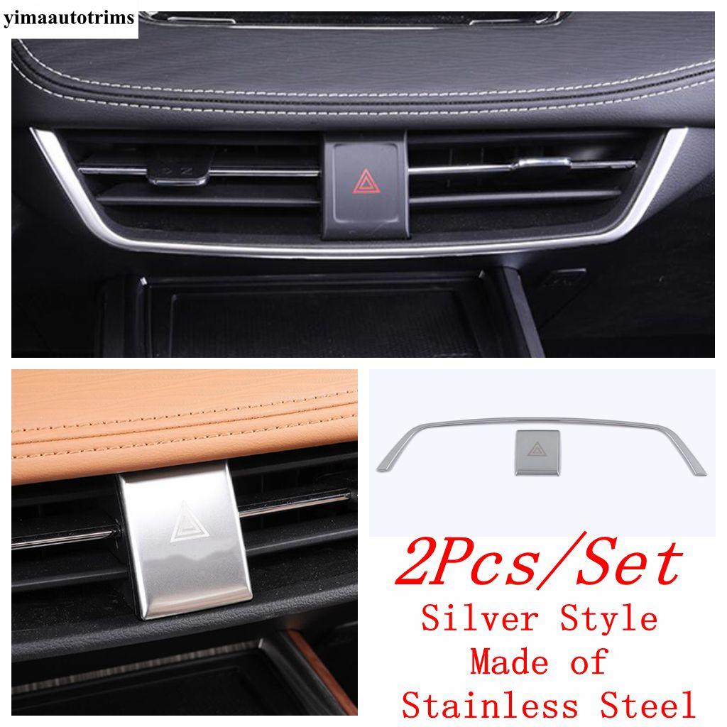 For Haval Jolion - 2024 Accessories Car Dashboard Center Air Conditioner AC Outlet Vent Warning Lamp Light Panel Cover Trim