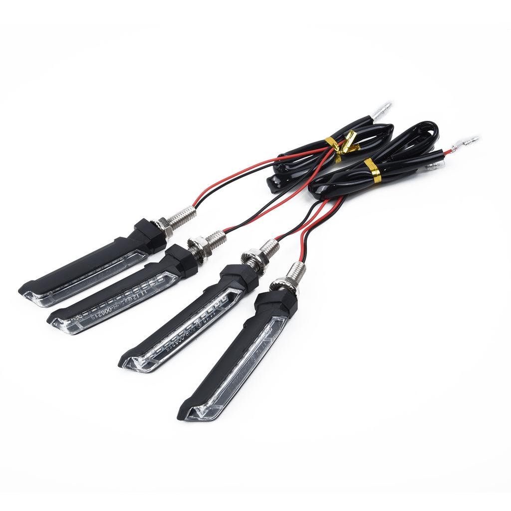 Buy 4* Black Motorcycle LED Turn Signal Indicator Blinker Light Lamp E