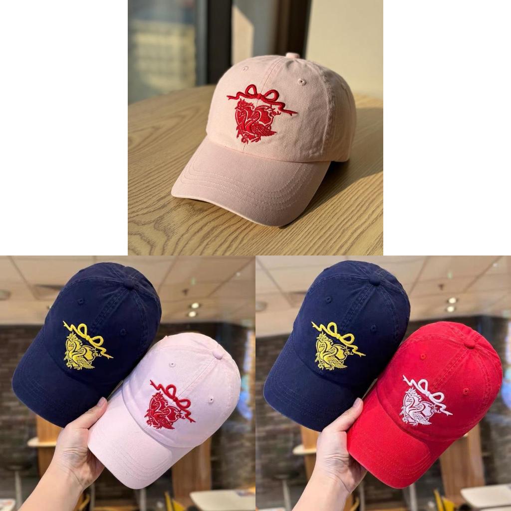 Baseball Cap Embroidered Cotton Sun Hat With Adjustable Strap For Outdoor Casual Wear