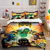Multiple Sizes Cartoon Ninja Game Printed Bedding Set 1 Duvet Cover 2 Pillowcases Boys Girls Children Luxury Gifts