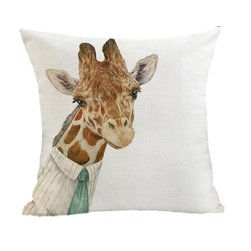 Kreatywna urocza poszewka na poduszkę z poliestru we wzór w zwierzęcy nadruk do dekoracji sofy w salonie domowym poduszka poszewka