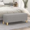 349375 vidaXL Bench Light Grey 100x35x41 Cm Fabric