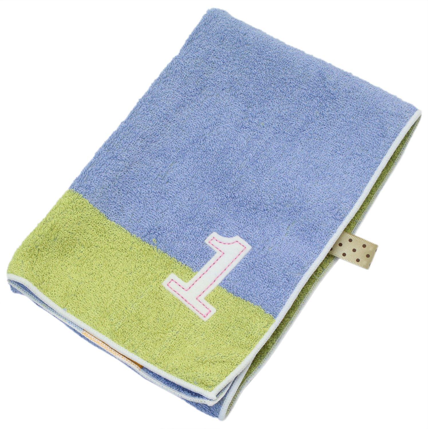 

Tanaka Sangyo Imabari Towel Face Towel Number Color Kids 01 Light Blue