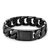 Stainless Steel Cuban Link Bracelet 20mm Vacuum Plated Hip Hop Mens Jewelry Geometric Chain Daily Wear