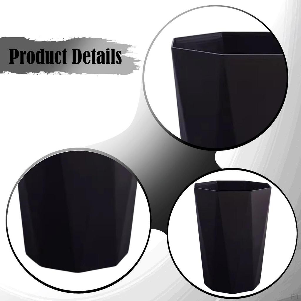 Round PP Bin, Lightweight, Modern And Washable, Ideal for The Bedroom Bathroom.