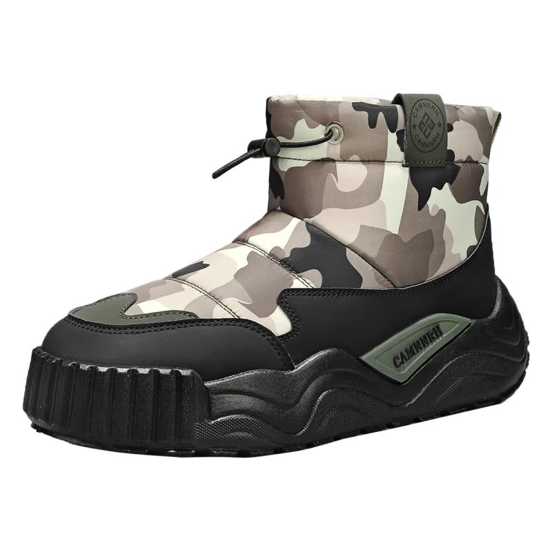 

Round Toe Winter Boots for Men Ankle Boots Men s Sneakers Sports and Leisure Soft and Comfortable Thick Bottom Wear-resistant 44