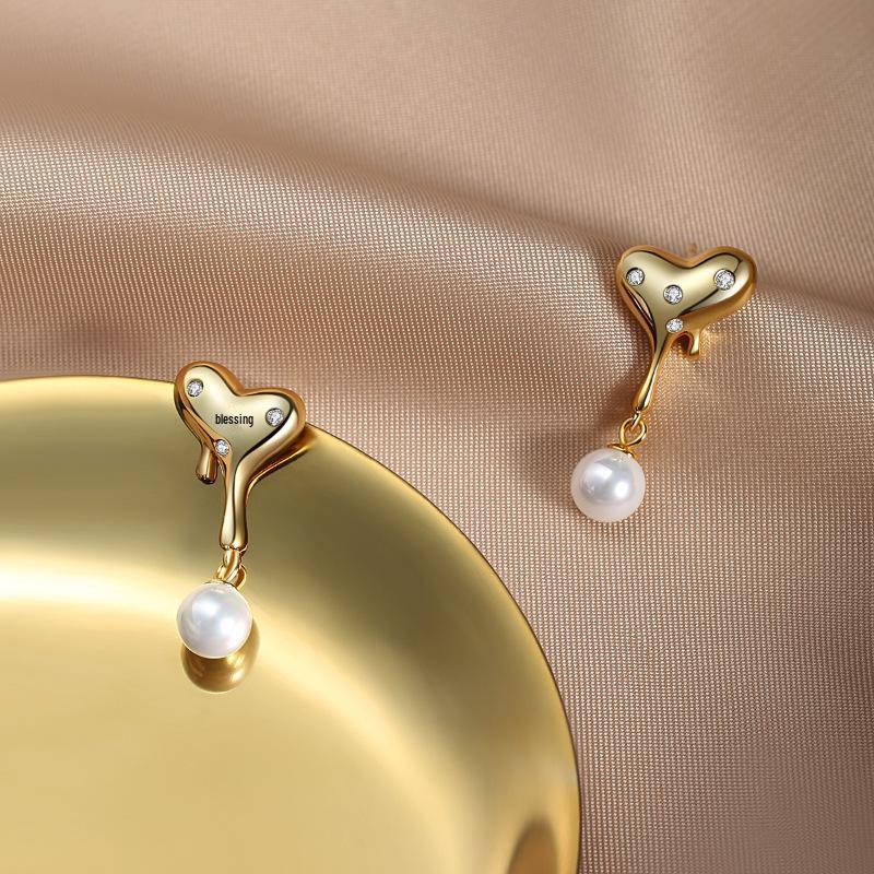 

Bao Yi Long S925 Стерлинговое серебро Серьги в корейском стиле Сердце Ракушка Жемчуг S925 Silver