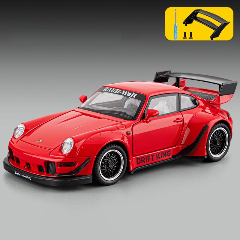 

1:22 Porsche RWB 993 Targa 911 Суперкар Металлический Литой Модель Автомобиля Домашний Декор и Коллекционные Предметы Хобби Дисплей Украшения Игрушка красный