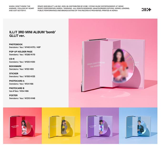 ILLIT 3rd Mini Album Bomb GLITT Ver.