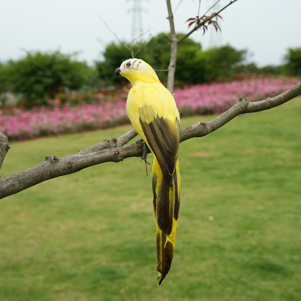 25/35cm handcrafted simulated creative parrot feather lawn small statue decoration animal bird garden bird accessory decoration