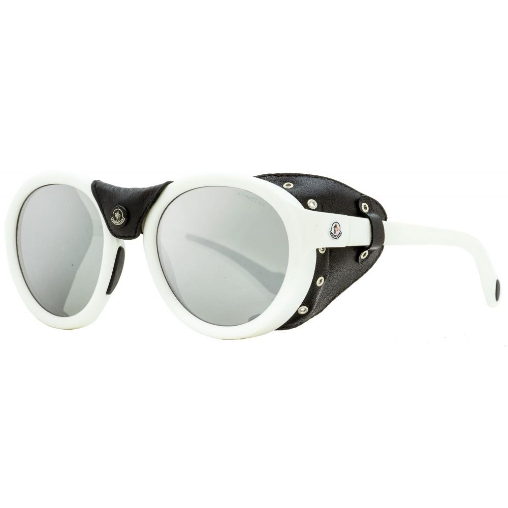 

Moncler круглые солнцезащитные очки унисекс ML0046 21C белые черные 52 мм 21c