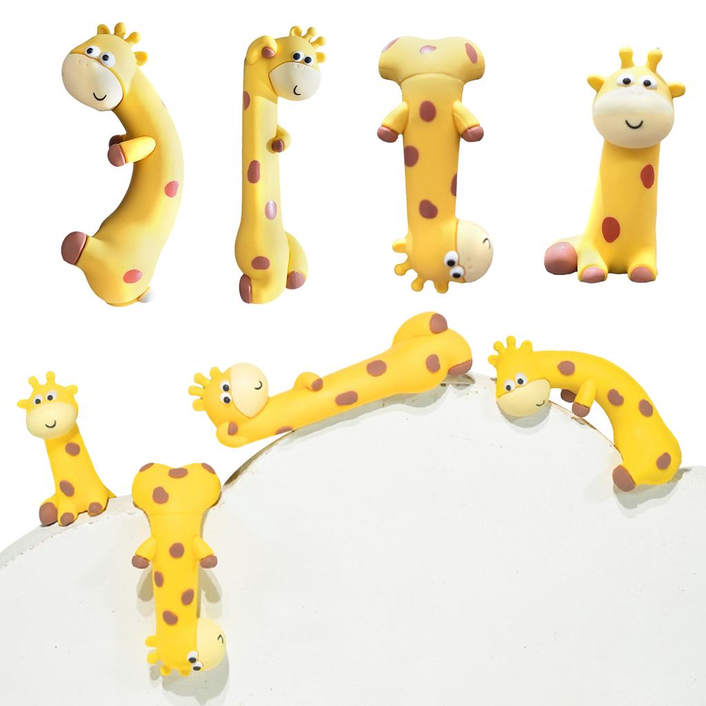 4Pcs Computer Monitor Decor Figurines Reusable Car Dashboard Ornaments Multi-Purpose Small Display Statues Gift for Friends