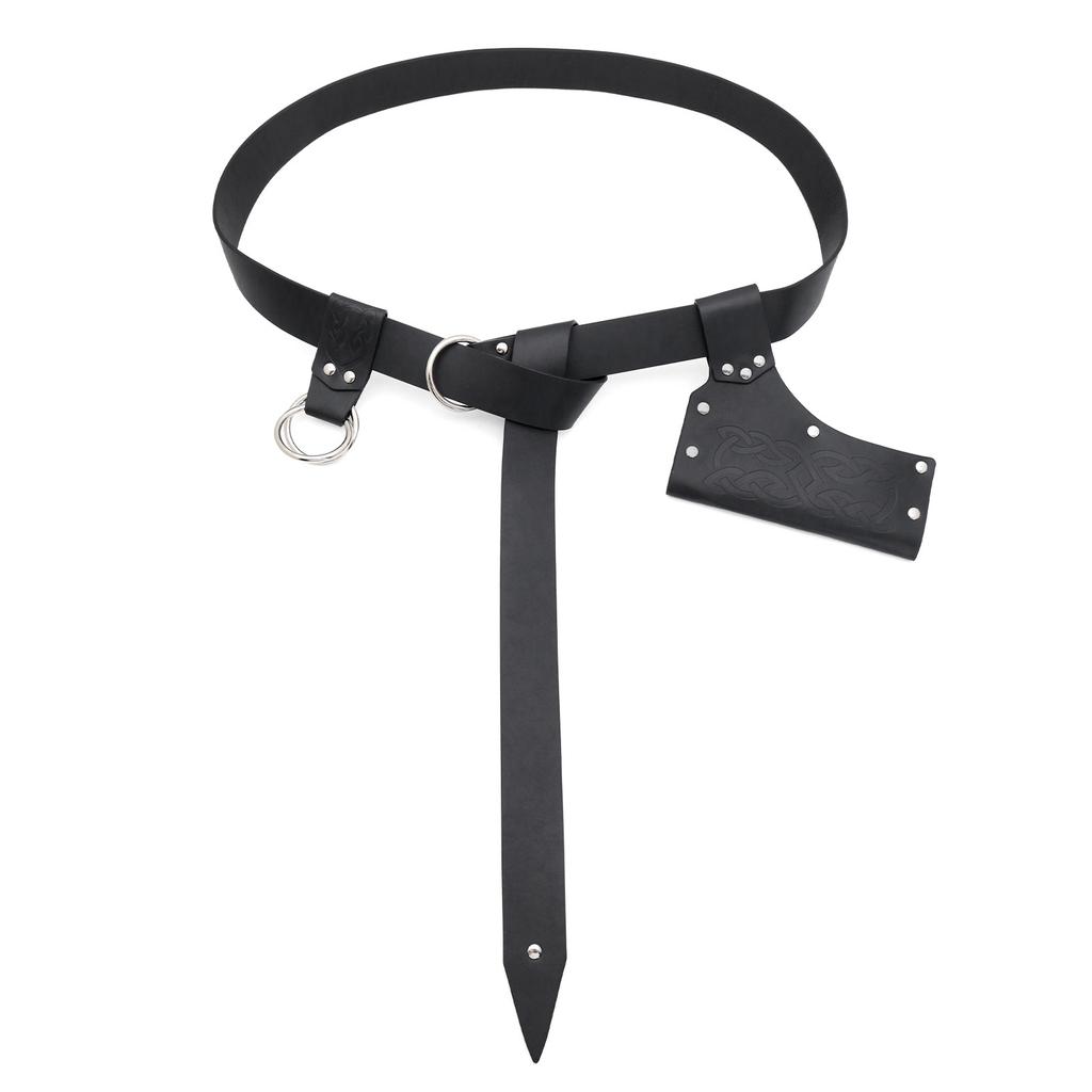 Renaissances Vikinges Costume Accessory Medieval Pirate Leather Belt Swords Frogs Halloween Renaissances Cosplay Costume