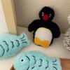 Korean Lovely Cartoon Plush Penguin Fish Pendant Fashion Car Keychain Pendant Backpack Decoration