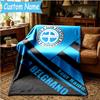 Custom Name CAB Football Blanket Flannel Blanket for Camping, Hiking, Garden Parties, Picnic Essentials,gift for family and friend