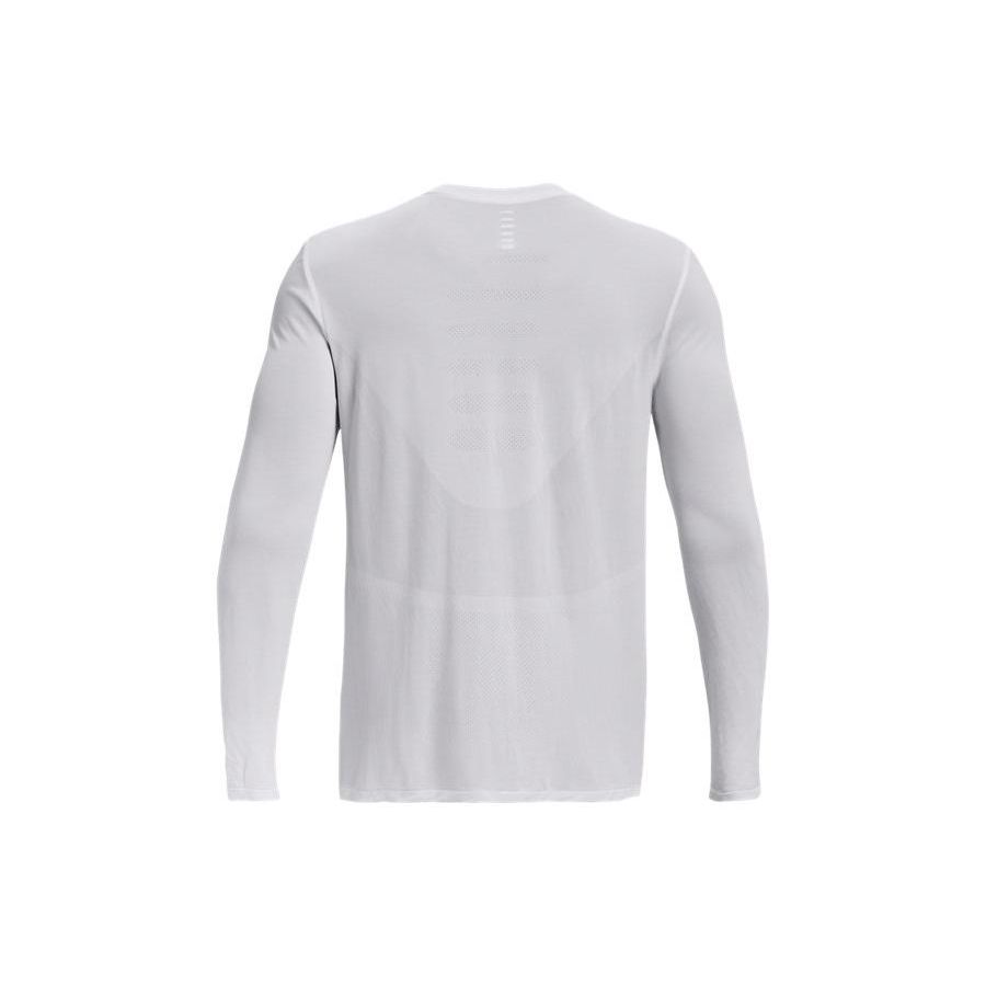 Under Armour Solid Color Crew Neck Long Sleeve T-Shirt Men Tops White 1375693-100