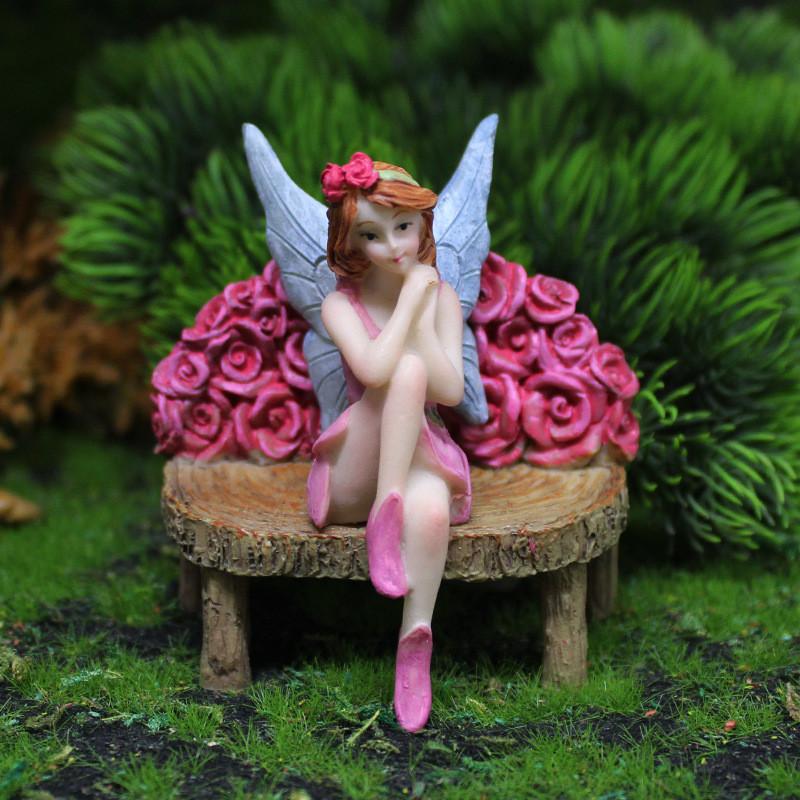 Flower Fairy Creative Miniature Resin Garden Scene With Fairy And Dwarf Decor For Gifts And Parties