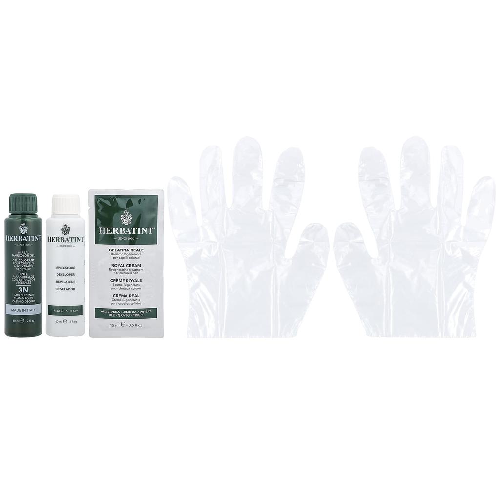 Herbatint Trwały żel koloryzujący, 3N, ciemny kasztan, 4,56 fl oz (135 ml)