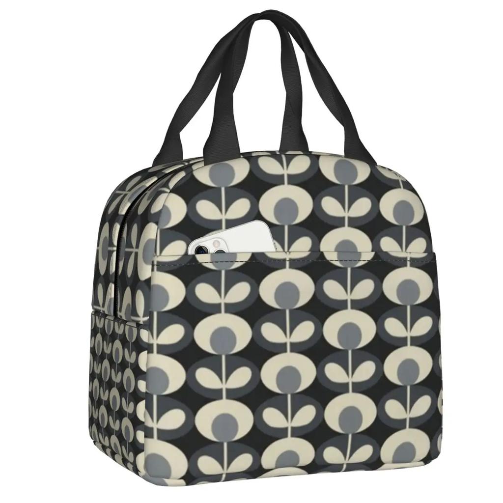 Orla Kiely Bubble Flowers Insulated Lunch Bag for Women Leakproof Scandinavian Thermal Cooler Lunch Tote Beach Camping Travel