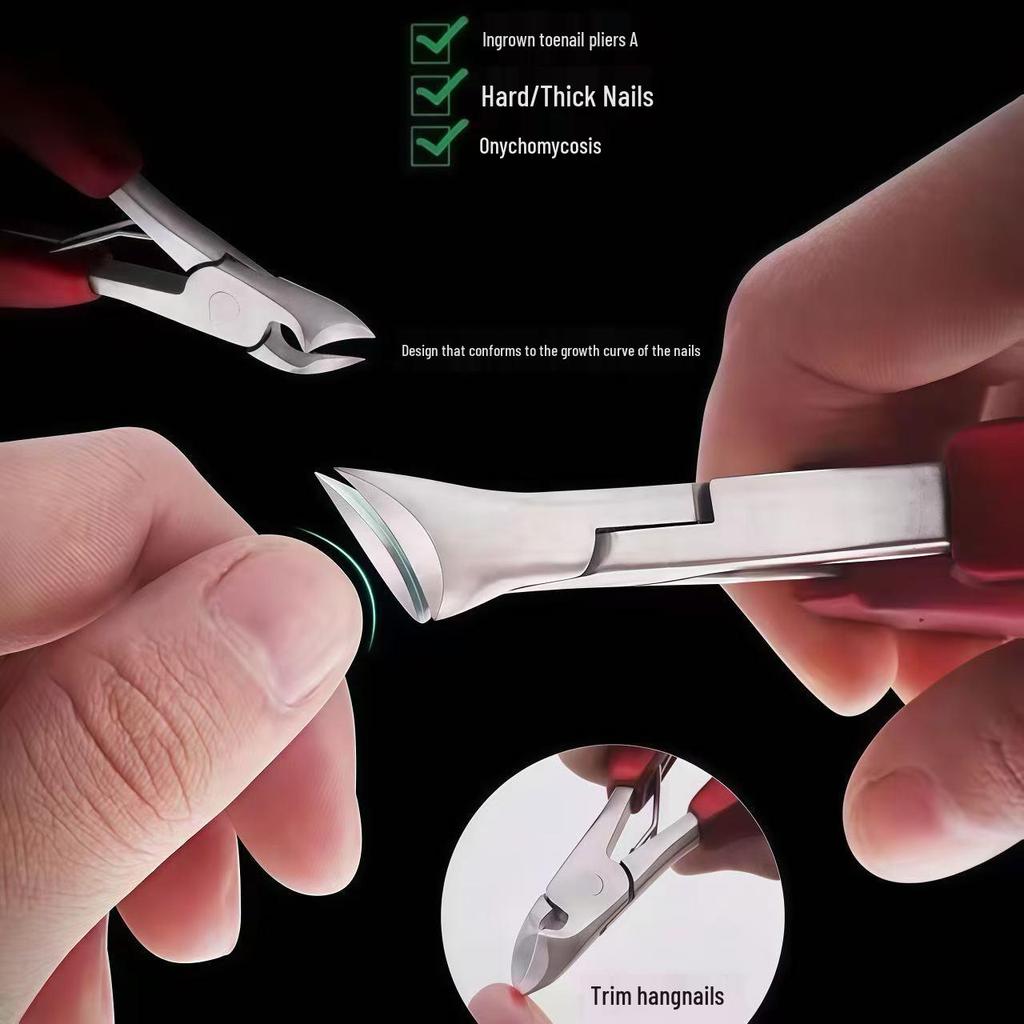 Heavy-Duty Large Mouth Nail Clippers & Manicure Scissors Set for Thick Nails & Dead Skin