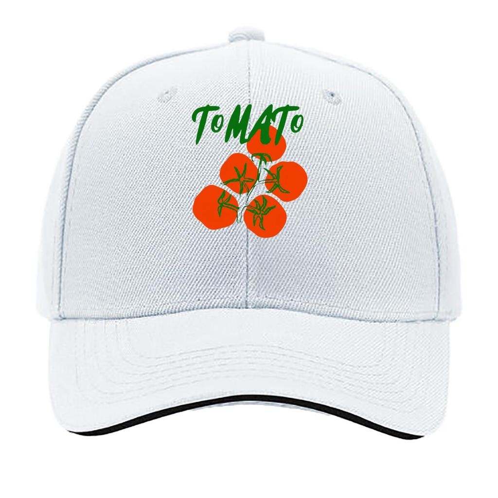 Tomato Tomato Garden Aesthetic Red Tomato Illustration Sandwich Baseball Cap Unisex Women Sun Cap Outdoor Workouts Hat