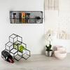 Black Metal Kitchen Bathroom Wall Shelf for Spices and Cosmetics