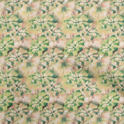 Georgette Viscose Green Fabric Floral Sewing Craft Projects Fabric Prints By Yard 42 inch