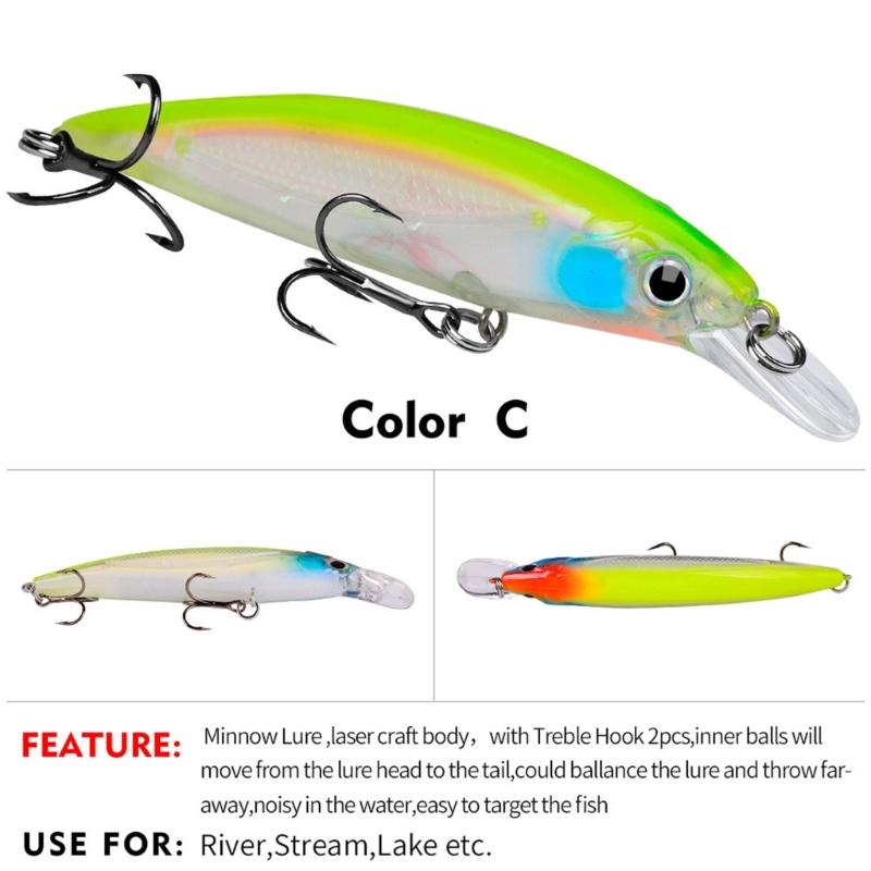 5Pcs Minnow Fishing Lures Wobbler Glow Hard Baits 7g/14g Crankbaits Walleye Swimbait for Freshwater Saltwater Fishing