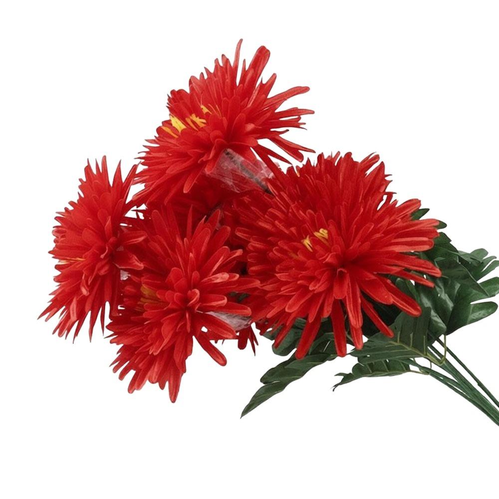 Silk Chrysanthemum Bouquet DIY Flower Flowers Bouquet Fashion Fake Flowers Home Decoration красный