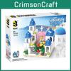 Kids Assembling Plastic Building Blocks For Santorini Castle Toys Educational