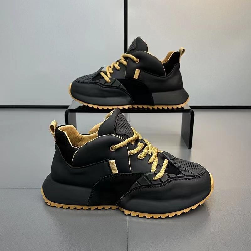 New Fashion Brand Designer Whtie Thick Bottom Casual Board Shoes for Men Flats Loafers Sports Walking Sneakers Zapatos Hombre