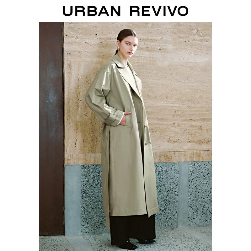 UR Women's Double-Breasted British Style Trench Coat