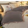 Brushed Cotton Four-Piece Bedding Set: Sheet & Duvet Cover for Student Dorm Single Bed