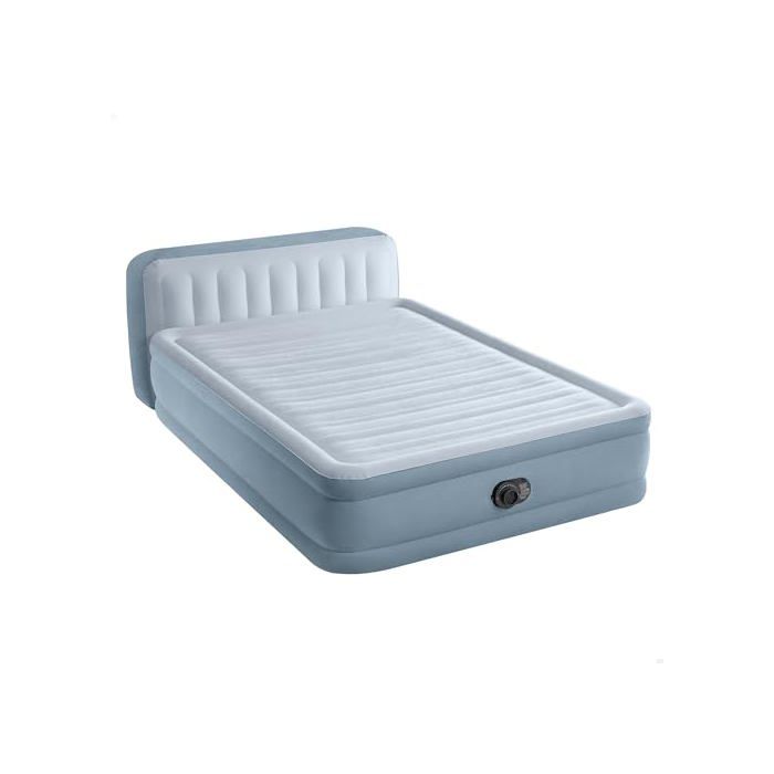 Lit Gonflable - Intex - Dura-Beam Deluxe - 152x236x86 cm - Multicolore - Pompe Intégrée