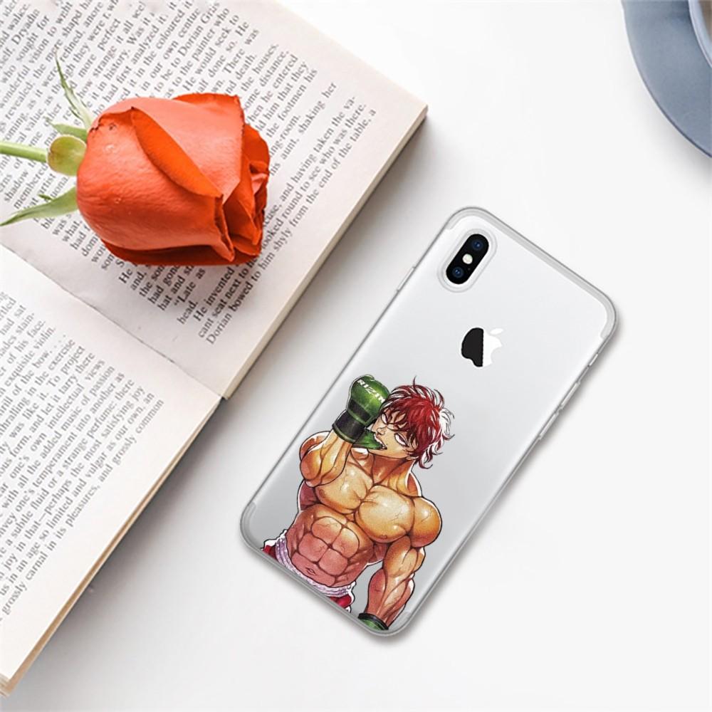 Japan Anime Baki Phone Case For iPhone 15 14 13 12 11 Pro Max Mini X Xs XR 6 7 8 Plus SE 2020 Transparent Case