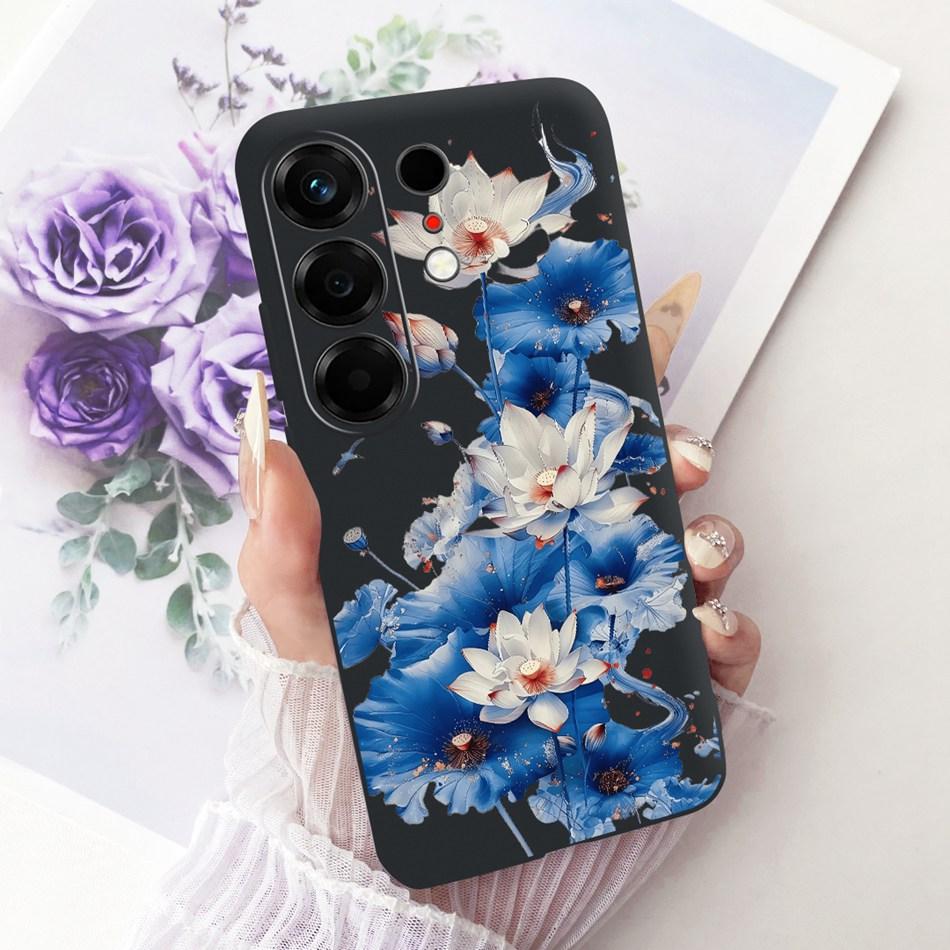 For Tecno Camon 50 4G CN5 Cute Flower Butterfly Cat Painted Case For Tecno Camon50 4G Black Silicone Soft Phone Cases